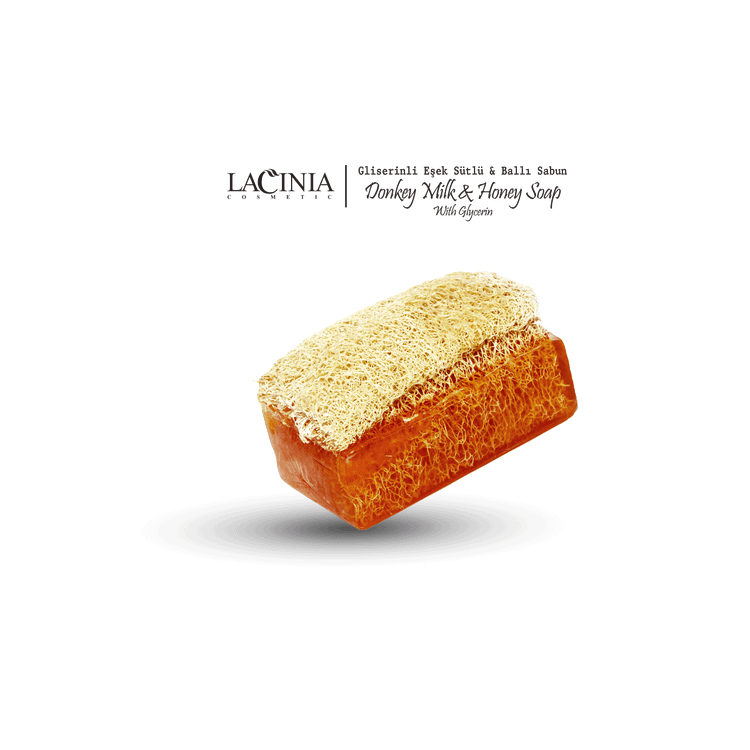 صابون شیر الاغ و عسل (حاوی گلیسیرین و فیبر) لاسینیا